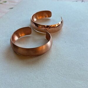 Set of two copper bangle bracelets Vatari made in USA